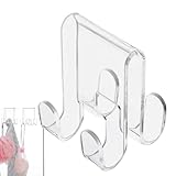Weqizuerqi 8 X 4.1 X 4.9 cm Haken Für Duschwand Doppelhaken Für Glasduschwand Acryl Duschhaken Über Glastür Transparent Handtuch Und WaschlappenKleiderhaken Zum Einhängen In Die Duschtür