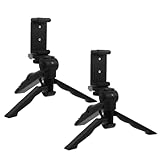 TOBBOMEY 2 STÜCK Faltbares Smartphone Stativ mit Verstellbarem Handyhalter Tragbares Tischstativ für Stabilen Verwacklungsfreien Video Livestream Einsatz Kompatibel mit Verschiedenen