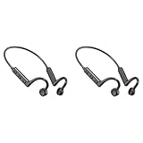 Tuesoa 2X Kabellose Kopfhörer, Am Hals Montierte Knochenleitungs-Bluetooth-Headset-Kopfhörer, Funktioniert mit Smartphones, Musik-Headset