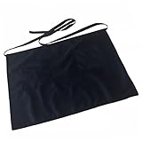 ULTECHNOVO Wasserdichte Half Arbeitsschürze aus Polyester Baumwolle mit Taschen Verstellbarer Kurze Servierschürze für Kellner und Küchenpersonal und Restaurant