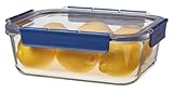 Lock & Lock TOP Class Frischhaltedose – Vorratsdose aus Glas mit Deckel aus hochwertigem Kunststoff, bpa-frei – stapelbar – auslaufsicher – rechteckig, 2 Liter