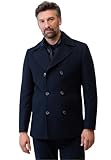 RICANO Vincenzo Herren Caban Jacke – Klassischer Stil und durchdachte Funktionalität (DE/NL/SE/PL, Alphanumerisch, XXL, Regular, Regular, Navy)