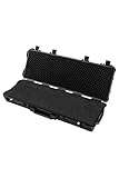Electronicx Gewehrkoffer für Langwaffen, Hardcase Koffer wasserdicht, mit Würfelschaum, Transportkoffer für Airsoft, Pistole oder Luftgewehr, 113,5 x 41 x 16 cm, abschließbar und stoßfest