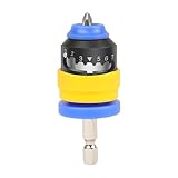 Chaies Magnetischer Schraubendreher-Bithalter – 7-stufige Tiefenverstellung – magnetischer Positionierungsadapter mit Sechskantschaft zum Bohren von Bau / Tischlerei