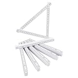 Zollstock 2m Meterstab Zollstöcke Gliedermaßstab: 6 Stück Mini Zollstock 2 Meter Aus Kunststoff mit 10 Glieder, Meterstab Metrisch Geschenk für Heimwerker, Haus, Hobby, Werkstatt, Weiß