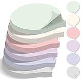BIROYAL Haftnotizen Klebezettel, 6 Blöcke 70 Blatt Sticky Notes pastell, 76 mm x 76 mm Klebezettel bunt, Haftnotizen lustig, Notizzettel Klebend zum Markieren & Hervorheben, Wassertropfenform