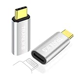 TRANLIKS 2 Pack für Lightning auf USB C Adapter, Unterstützt PD 60W Schnelles Aufladen und Datenübertragung für 15/15 Pro/15 Plus/15 Pro Max - Silber
