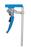 JungesLicht Schnellspannzwinge Hebelzwinge Einhandzwinge, Ganzstahl-Tischzwinge, passend für Führungsschienen mit 12 x 8 mm Nut und Arbeitstische, 160x60mm, vibrationsbeständig