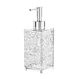 Dcfbkl Schaumseifenspender mit Glas, nachfüllbar, Handarbeitsplatte, Lotion, Glasseifenspender