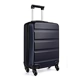Kono Koffer-Trolley Handgepäck von ABS Reisekoffer Gepäck 4 Rollen 55 x 38 x 20 cm 33L (Dunkelblau)