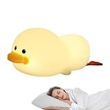 Acunny Silikon-Enten-Nachtlicht, süße Entenlampe | Niedliche leuchtende Ente aus Silikon, dimmbar | LED-Lampe, Kinderzimmer-Dekoration mit Wasserhahnsteuerung und 30/60-Minuten-Timer für Geburtstag,