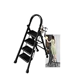 4/5-stufige, Zusammenklappbare Hochleistungs-Trittleiter, Sicherheits-Haushaltsleiter, Leicht Zu Öffnen Und Zu Schließen, for Haus, Garage, Garten, Haushalt(4 Step)