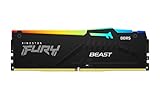 Kingston FURY Beast Schwarz RGB XMP 32GB 6000MT/s DDR5 CL30 DIMM Desktop Gaming Speicher Kit mit 2 - KF560C30BBAK2-32