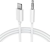 Auto 3.5mm Auxiliary Kabel für iPhone, Kompatibel mit iPhone 14/14 Pro/14Pro Max/13/13 Pro/12/12 Pro/11 Pro/11/Xs/XR/X/8/7 für Auto Audio/Kopfhörer/Lautsprecher, Unterstützt alle iOS Systeme-Weiß(1.2M