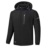 Regenjacke Herren Leicht Wasserdicht Winterjacke mit Kapuze Windbreaker Winddicht Atmungsaktive Übergangsjacke Einfarbiges Bequem Freizeitjacke Modische Klassisch Thermojacke