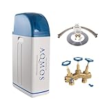 Aqmos R2D2-48 Wasserenthärtungsanlage mit Anschlussset 1' und Montageblock 1' | Wasserenthärter für Haushalte bis zu 5 Personen | Entkalkungsanlage Antikalkanlage Entkalker für weiches Wasser