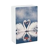 Valentinstag Paar Schwäne Herz Zigarettenetui Vintage Zigarettenhalter Fall Kunststoff Zigarettenbox Tragbare Dünne Zigarrenboxen Tasche Zigaretten Aufbewahrungsbehälter für Männer Frauen