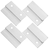 HOMSFOU 2 x robuste französische Klammer-Bilderaufhänger, Aluminium, Z-Clips, ineinandergreifende Wandhalterung, Set für Spiegel, Gemälde, Paneele, Kunstwerke, mit Schrauben