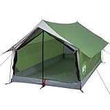 vidaXL Campingzelt, Trekkingzelt für 2 Personen Wasserdicht, Zelt mit Insektenschutz für Outdoor Camping Wandern, Wanderzelt Leicht Tragbar, Grün