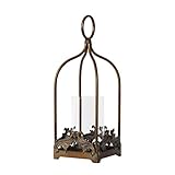 TOPBATHY Quadratischer Kunstkerzenständer Gerahmter Windlicht-Kerzenständer Zum Aufhängen Für Spa Hotel Festival Heimdekoration (12 X 12 X 32 5 Bronze)