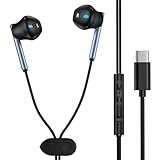 USB-C-Kopfhörer für Samsung Galaxy S25 Ultra S25+ A16 5G A35 S24 FE S23 S22 S21 A55 A54 Z Fold6 Flip6, Android-Telefon-Ohrhörer, kabelgebunden, USBC, Kopfhörer mit USB-C-Stecker, 2 Stück