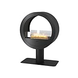 SOLOLED Incyrcle Stand 2Side Bioethanol-Kamin zum Aufstellen – runder Design-Biokamin mit Doppelseitig Durchmesser 70 cm