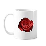 Keramiktasse mit Rosenstrauch, Motiv: britische Stachelrosen, Keramik, Kaffee- und Porzellantasse