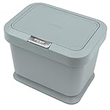 YourCasa Biomülleimer Küche 5L - Deckel mit Knopfdruck-Mechanismus- Komposteimer für alltäglichen Biomüll Behälter - Geruchsdicht - Bio Mülleimer Klein Komposter Bioeimer küchenkomposter (Mint)