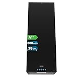 Cecotec Quadratische Insel-Dunstabzugshaube 38 cm Bolero Flux Ict 388000 Black A++. Schwarze Optik, Saugleistung 800 m³/h, 210-W-Motor, Elektronische Steuerung, Beleuchtung, Kohlefilter