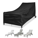 GARPROVM Gartenliege Abdeckung wetterfest, Schutzhülle für Liegestuhl 200x75x40/70cm, 420D Oxford Gewebe Wasserabweisend Winddicht Staubdicht UV-beständig Abdeckplane für Sonnenliege Loungeliege
