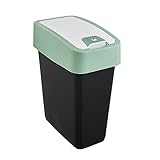 keeeper Premium Abfallbehälter mit Flip-Deckel, Soft Touch, 10 l, Magne, Nordic Green