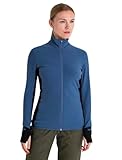 Icebreaker Damen Women Descender Ls Zip Sweatshirt, Dawn/Black, X-Large