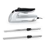 Orbegozo CU 3800 - Elektrisches Messer, 150 W, doppeltes Messer mit Rillen, Sicherheitsschalter, Klinge für gefrorene Speisen