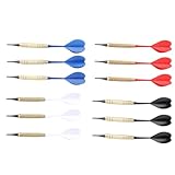 Luxshiny Elektronische Darts Pfeile 12 Stück mit Sicherem Kopf Darts Zubehör Langlebig Wiederverwendbar für Elektronische Dartscheibe Zufällige Farbe Zufällige Farbe