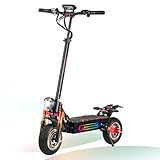 RAYI Elektroroller für Erwachsene, Doppelmotoren, 52 V/28 Ah, Reichweite 105 km, Off-Road-Roller, Räder 10 Zoll, faltbar und leicht