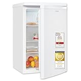 Exquisit Kühlschrank ohne Gefrierfach, 126 Liter, 55 cm Breit, Freistehend, Kompakt, Temperaturregelung, LED-Licht, KS516-V-040D weiss