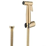 ISCBAFYX Hand-Bidet-Sprühset, Edelstahl-Shattaf-Dusch-Muslim-Duschspray mit Schlauch, Bidet-Halterventil für Toilettenreinigung, Haustierbad, persönlich (Bidet-Set 3-teilig)