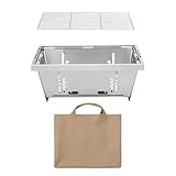 Grill im Freien, tragbarer Barbecue-Grill | Edelstahl-Grill, höhenverstellbar, zusammenklappbarer Grill,BBQ Holzkohlegrill, kompakter Outdoor-Klappgrill für den Außenbereich
