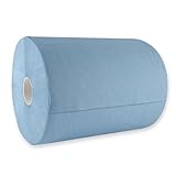 Franz Mensch HygoClean Putzpapiere, 2-lagig, blau | Recyclingpapier, 2 Rollen, je 500 Abrisse, 35cm x 22cm, Reinigungstücher mit Außenabwicklung, Wischtücher aus 100% Recyclingpapier