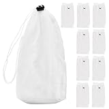 Poolfilterbeutel - Ersatzteile für Poolreiniger | 10 Stück Tasche Nylon Reinigung Wasser mit Kordelzug Verschluss für Schmutz Blätter Sand Haare