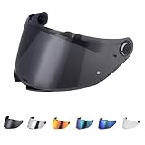 Helmvisier für MT 28B/Thunder 4SV, Motorradhelm Visier,Helmvisier Motorrad Windschutz Helm Objektiv Visier Vollgesichts,Helmvisiere Zubehör Ersatz (Schwarz)