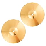 LRXIYODE 2Stücke Messing Trommelbecken Jazz Schlagzeug Cymbals für Trommeln Hochwertige Klangqualität für Schlagzeuger und Percussionisten Einfach