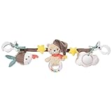 Fehn Kinderwagenkette Spielzeug Bruno – Baby Mobile Kette mit niedlichen Figuren zum Aufhängen an Kinderwagen, Babyschale oder Kinderbett – Kinderwagen Zubehör für Babys und Kinder ab 0+ Monaten
