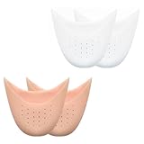 LQIOACU Zehenschutz Silikon Soft Gel Zehenkappen Zehenschoner Ballett Spitzenschoner Metatarsal Pads Schutz Für Spitzenschuhe Ballettschuhe High Heel Pumps Schmerzlinderung, 2 Paar
