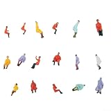 Modellmaßstab 87 sitzende Reisfiguren 100 Stück für Waggons, Busse und architektonische Modell-Setups für realistische Umgebungen (200 Stück)