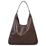 TIAASTAP Groß Handtasche für Damen Weiche Leder Tote Bag Shopper Tasche Damen Schultertasche Hobo Bag Shoulder Bag Uni Tasche Beuteltasche Tragetasche Umhängetasche mit klein Geldbörse