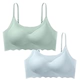 KODMNSW 2er Pack BH Damen Ohne Bügel Push Up Bra Damen-BHS Eisseide Seamless Soft Bralette Schlaf Büstenhalter Schnelltrocknend Comfort Breathable Bustier für Frauen Gutschein Mehrfarbig XL