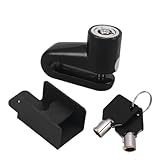 Gatuida Motorrad Bremsscheibenschloss aus Hochwertigem Metall Diebstahlschutz Disc Brake Lock für Scooter und Bike Einfach zu Bedienen Einsetzbar Robust und Langlebig Schwarz