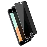 Carantee Sichtschutz für Panzerglas für iPhone 6/6s/7/8/SE 2020 Schutzfolie, 9H Härte Privatsphäre Displayschutzfolie für iPhone SE 2020 Anti-Spähen, 2 Stück Blasenfrei Blickschutzfolie Ultra Klar