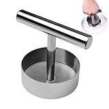 Burgerpresse – Hamburgerpresse | Fleischform Burger | Manueller Burger-Maker aus Edelstahl | Hamburger-Patty-Maker | Antihaft-Zerkleinerer mit Griff, Küchenhelfer für Gewerbe und Zuhause